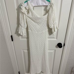 Elegant White Off-Shoulder Dress